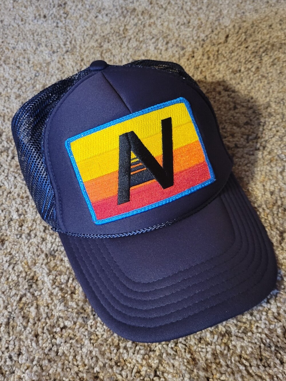 Aviator Nation Trucker Hat with Sunset Stripe Patch